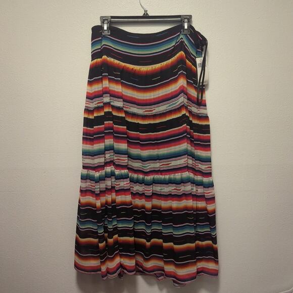 NWT LAUREN RALPH LAUREN BLACK RED MIDI SKIRT SIZE 12 - Picture 3 of 6